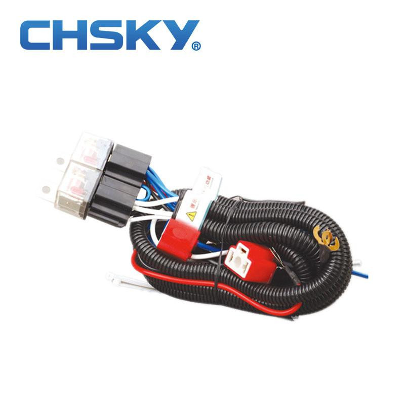 Chsky Vattentät 12v 2 Ljus H4 Strålkastare Ledningar Sele Relä Kit Chh41202et