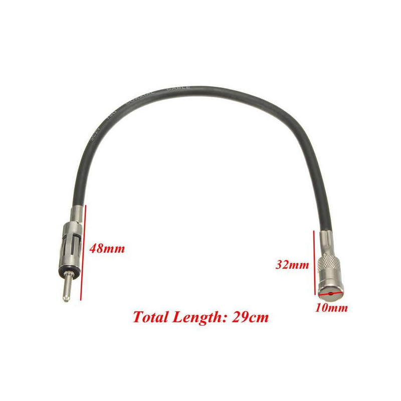 2015 Bil Radio Stereo Iso Till DÅn Manlig Antenn Antenn FÖrlÄngning Kabel Adapter Aan2102