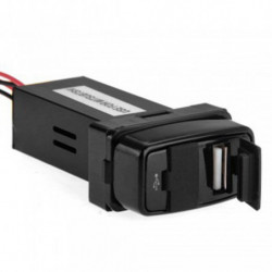 Bil 2 1a Dubbel Usb Hamn Uttag Mobil Telefon Laddare Audio Inmatning För Mitsubishi