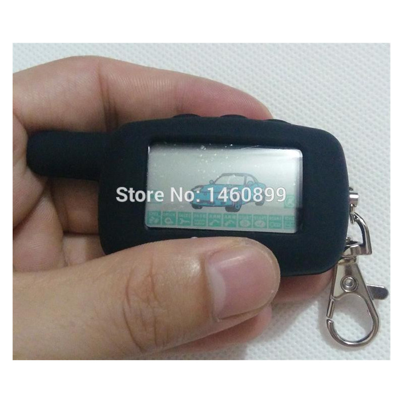 2vägs Lcd Avlägsen Kontrollera Ckel Fob Kedja Keychain Skön Silikon Hud Kompatibel Med Två Sätt