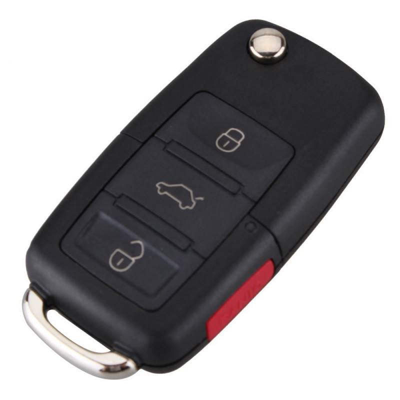 4 Knappar 3 1 Panik Hopfällbar Bil Avlägsen Flip Fob Ckel Skal Fall För Volkswagen Vw Passat Jetta