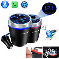 Tf Micro Sd Musik Mp3 Spelare Blåtand Bil Utrustning Fm Sändare Handsfree Cigarett Lättare Adapter