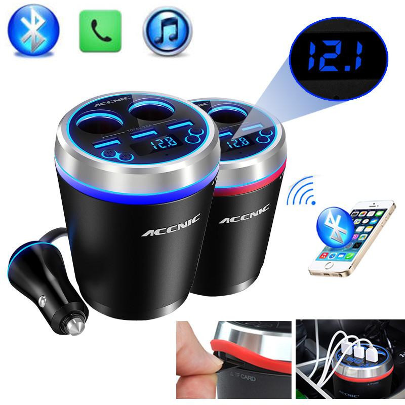 Tf Micro Sd Musik Mp3 Spelare Blåtand Bil Utrustning Fm Sändare Handsfree Cigarett Lättare Adapter