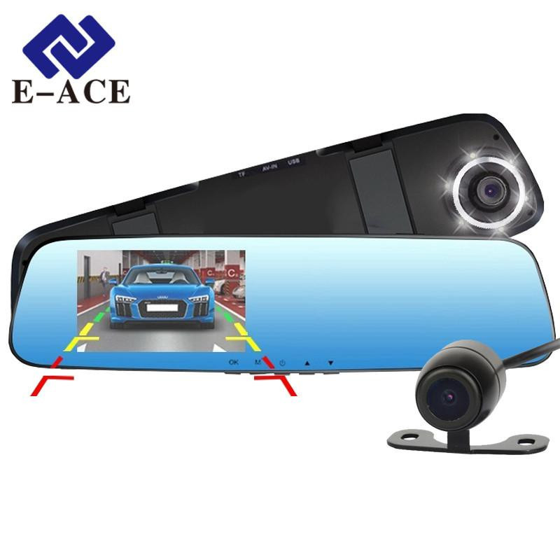 Eace Full Hd 1080p Bil Dvr Kamera Spegel Med Dubbel Lins Video Recorder Bil Dvr Bakåtsikt Kameror 6