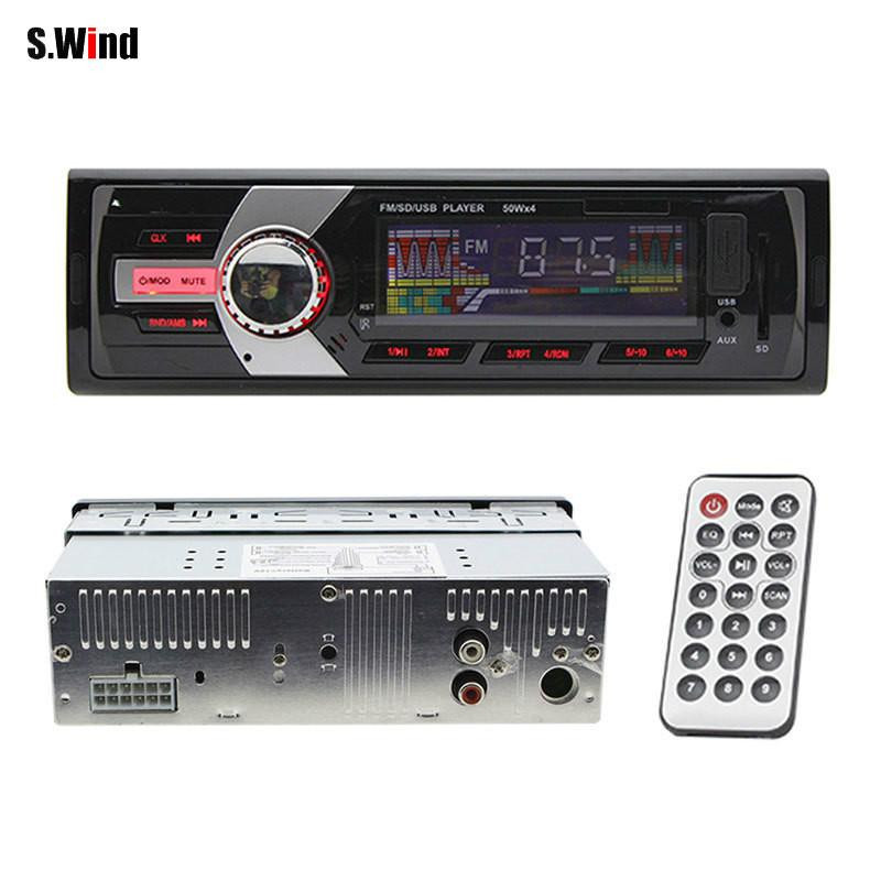 1 Dån Idash Bil Radio Stereo Spelare Fm Mp3 Spelare Stöd Mp3 Wma Usb Sd Aux I Med Avlägsen Kontroller