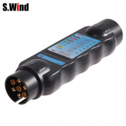 7 Stift Bil Trailer Plugg Uttag 7pole Ledningar Connector Testare 12v N Typ Signal Testa Bil Elektronisk
