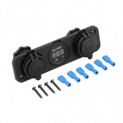 Arrival Bil Cigarett Lättare 12v Dubbel Uttag Usb Adapter Laddare Digital Voltmeter Aste