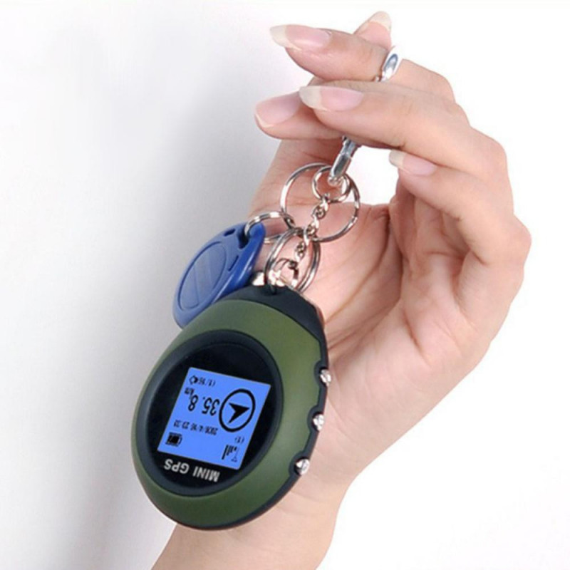 Otable Resa Gps Tracker Spårning Anordning Bil Locator Pathfinding Utomhus Vandring Handheld Gps Keychain