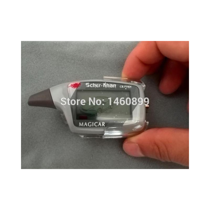 Scher Khan Magicar 5 Lcd Avlägsen Kontroller Keychain Ckel Fob Kedja För 2 Sätt Bil Larm Systemet