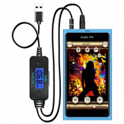 Universell Bil Audio Musik Fm Sändare Med Stor Lcd Skärm Bil Avgift Linje