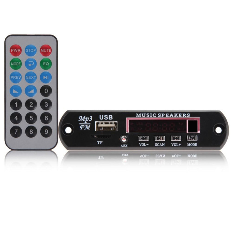 Bil Musik Mp3 Wma Avkodare Styrelse Panel 12v Trådlös Audio Avkodare Styrelse Modul Usb Tf Fm För