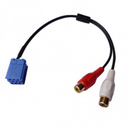Bil Mini Iso 8 Stift Rca Kabel Adapter För Blaupunkt Cd Växlare För Vw Audi
