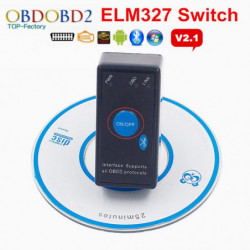 Super Mini Elm327 Blåtand V2 1 Med På Av Knapp Kraft Växla Alm 327 Obd2 Bil Diagnostisk Scanner För