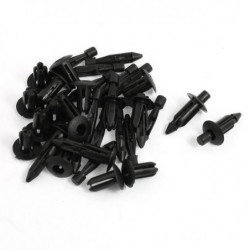 Edfy 20 St Bil Bil Delar Panel Trim Clips Plast Nit Fästanordning Svart 6mm Hål