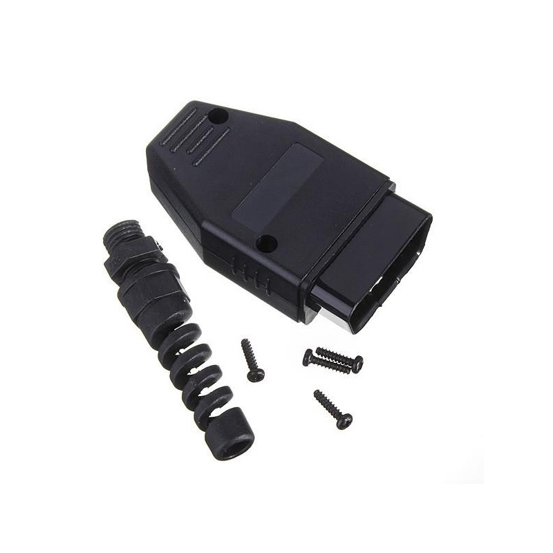 16 Stift Obd 2 Obdii Manlig Connector Plugg Adapter Ledningar Connector Diagnostisk Verktyg