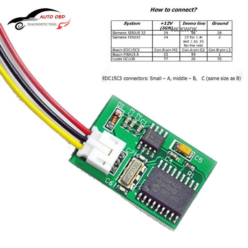För Renault Immo Emulator Modul Startspärr Modul Edc15c3 Dcu3r Msa15 Sirius32 Fenix5 Diagnostisk Verktyg