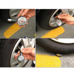 1 St Metall Bil Däck Tryck Mätare Luft Tryck Meter Testare Diagnostisk Verktyg Andra Hand Bil Reparera
