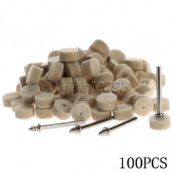 100 St Packa 13 Mm Känt Ull Putsning Polering Runda Wheels Slipning Vaddera Med 4 St Dia 3