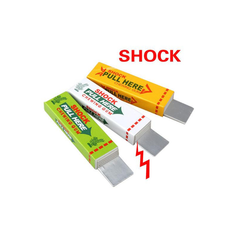 Elektrisk Chock Skämt Chewing Gummi Dra Huvud Upörande Leksak Grej Upptåg Lura Gag Rolig Fci