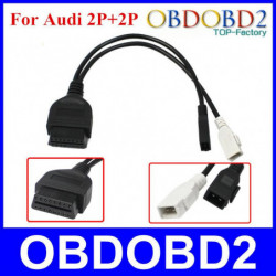 Aste Vag Com Adapter För Audi 2x2 2p 2p Till 16pin Diagnostisk Kabel Obdii Connector Adapter För Audi