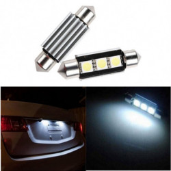 36mm 3 Smd 5050 Led Vit Kupol Girland Kan Buss Fel Bil Bil Interiör Ljus C5w Lampa Glödlampa Dc12v