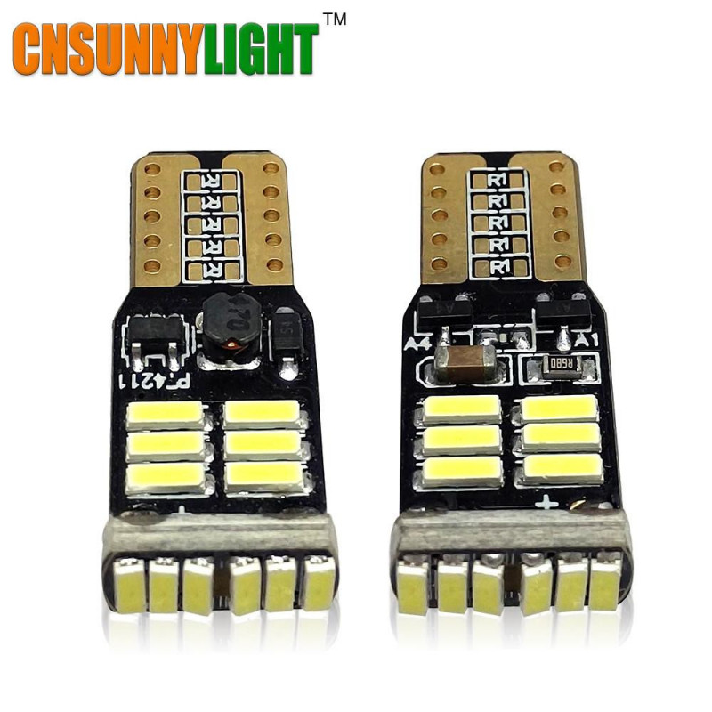 2pack Topp Kvalitet Hög Kraft T10 W5w Led 12v Xenon Vit Bil Ljus Dimma Lampa Interiör Ljus W5w T10