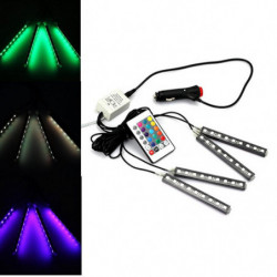 4strip Uppsättning Interiör Dekorativ Atmosfär Neon Ljus Lampa Led Trådlös Avlägsen Mång Färg