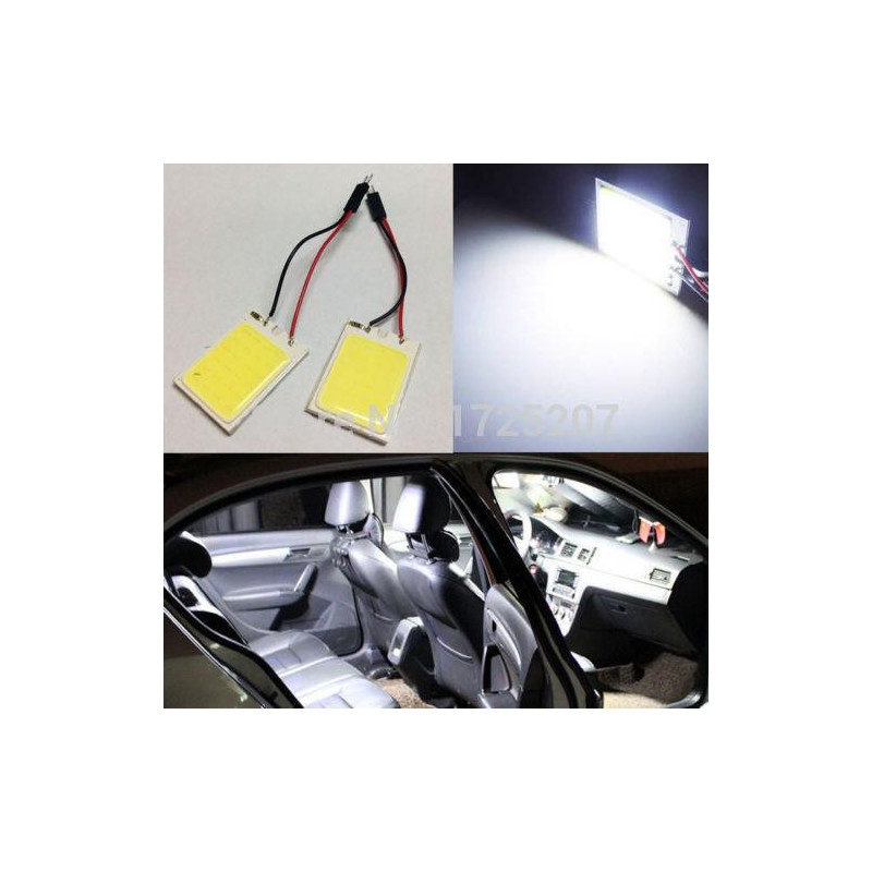 1 St Parkering 10w Majskolv 24chip Led Bil Interiör Ljus T10 Girland Kupol Adapter 12v Panel Ljus Lökar