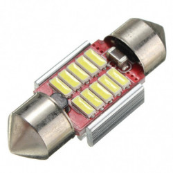 Bil Bil 31mm 10 Smd 4014 Led Kan Buss Fel Interiör Girland Undergång Ljus Glödlampa Ren Vit Dc1224v