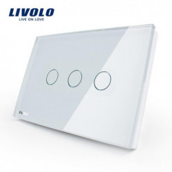 Tillverkare Livolo Vägg Växla Vlc30381 3vägs 110 250v Smart Hem Kristall Glas Panel Oss Rör Skärm