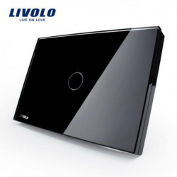 Smart Hometouch Växla Livolo Svart Kristall Glas Panel Oss Ljus Rör Skärm Växla Vlc30182 Ac110 250v