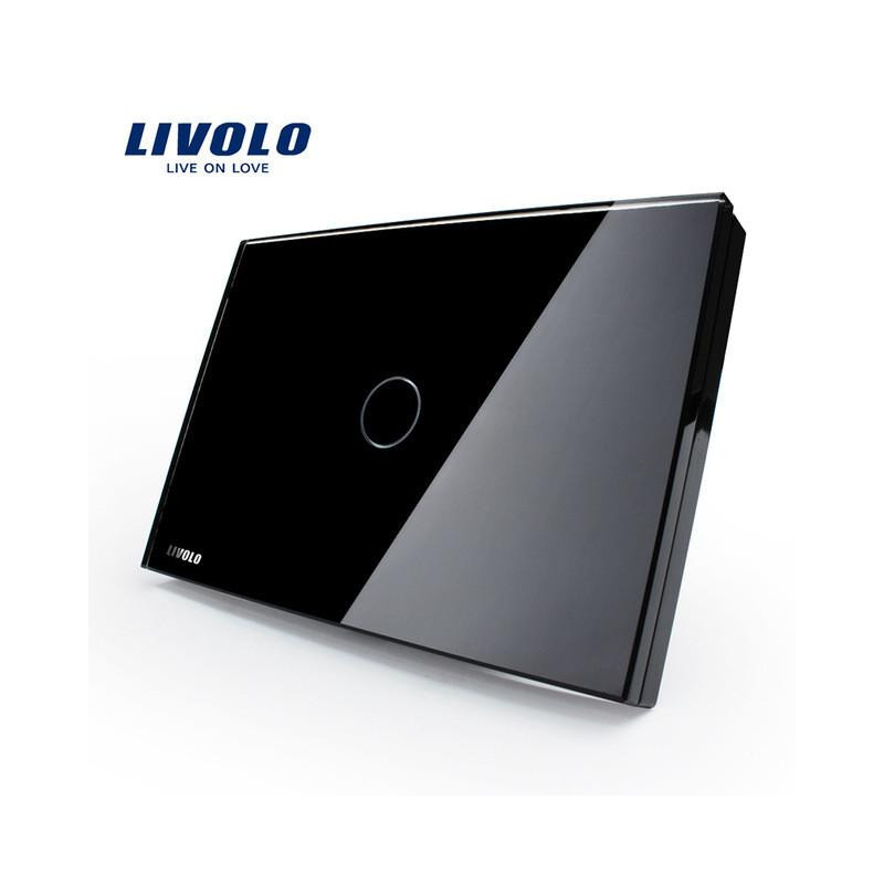 Smart Hometouch Växla Livolo Svart Kristall Glas Panel Oss Ljus Rör Skärm Växla Vlc30182 Ac110 250v