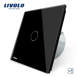 Livolo Eu Standard Vägg Växla Vlc701s12 1 Gäng 2 Sätt Kontrollera Kristall Glas Panel Vägg Ljus