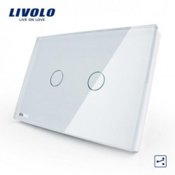 Livolo Vägg Växla 2vägs 2vägs Vit Glas Panel Oss Au Standard Rör Skärm Ljus Växla Vlc302s81 Med