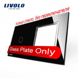 Livolo Lyx Svart Kristall Glas 151mm X 80mm Eu Standard 1gang En Ram Glas Panel Vlc7c1 Sr12
