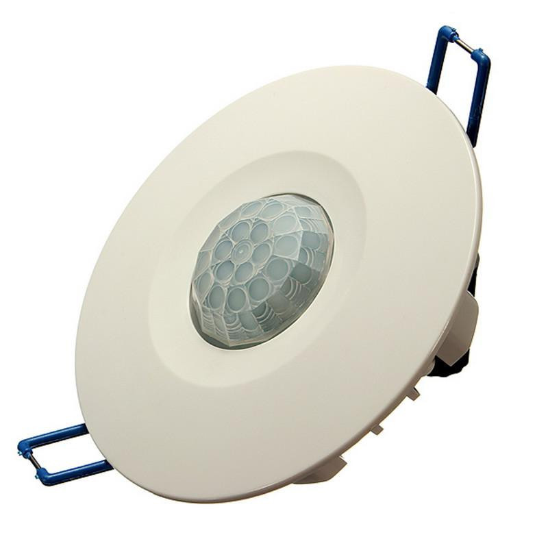220v Infälld Pir Tak Beläggning Rörelse Sensor Detektor Ljus Växla Ptsp