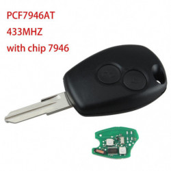 Oklippt Avlägsen Ckel Fob 2 Knapp 433mhz Pcf7946 För Renault Kangoo 20032008