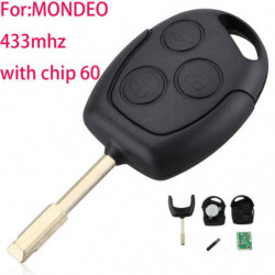 3 Knappar 433mhz Avlägsen Inträde Ckel Fob För Vadställe Mondeo Fiesta Fokus Ka Genomresa Med Chip60