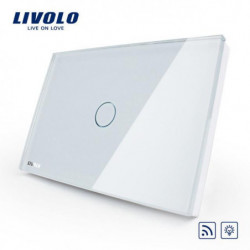 Livolo Avlägsen Växla Us Au Standard Vlc301dr81 Vit Kristall Glas Panel Vägg Ljus Trådlös Avlägsen