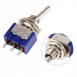 Blå Spdt Röd 3 Stift Onon Mini Växla Växla Växelström 6a 125v Ve519 P