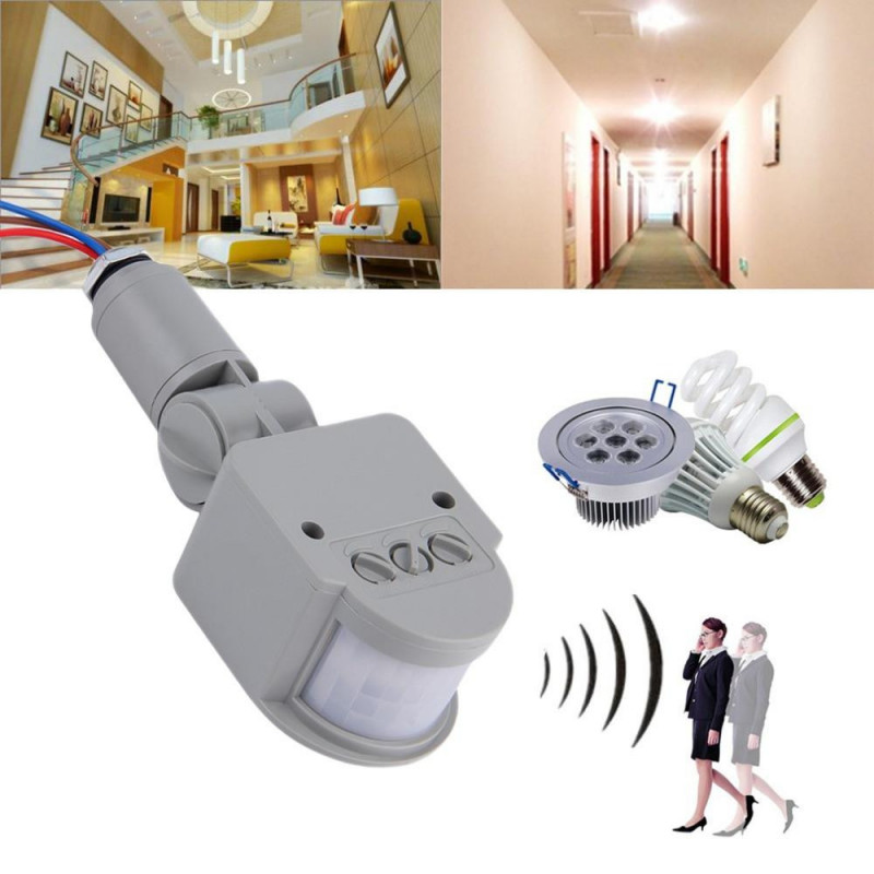 Rörelse Sensor Ljus Växla Utomhus Växelström 220v Automatisk Infraröd Pir Rörelse Sensor Växla