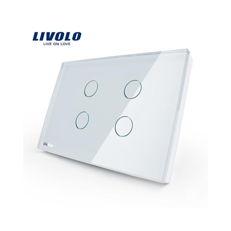 Tillverkare Livolo Rör Växla Oss Standard Vlc30481 Kristall Glas Panel Vägg Ljus Rör Switch Led Indikator