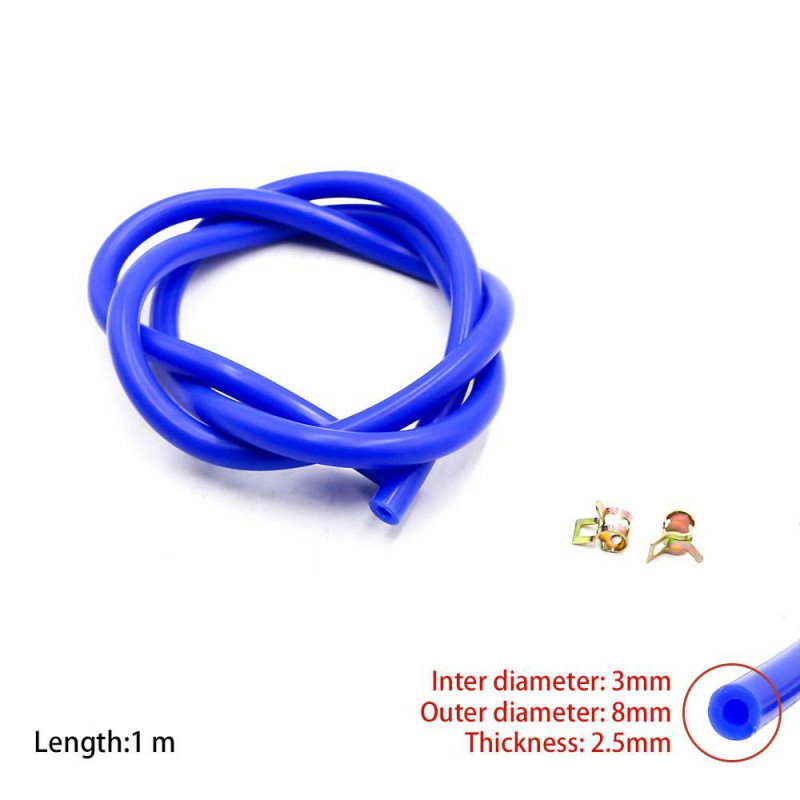 Silikon Vakuum Slang Rör Silikon Rör Id 3mm Od 8mm Omfatta Klämma Blåsa Av Ventil Yc100570