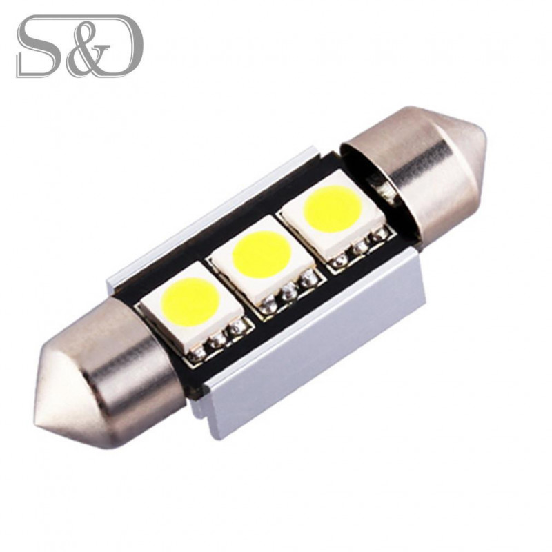 39mm 3 Smd 5050 Kupol Girland Kan Buss Obc Nej Fel Led Glödlampa C5w Led Bil Lökar Interiör Lights