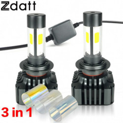 2pack 120w 12000lm H7 Led Hög Kraft Bil Led Ljus Super Ljus Strålkastare 3000k 6000k 8000k Bilar Låg