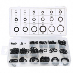 Universell Verktyg 18 Storlekar 225 X Gummi O Ringa Oring Bricka Packning Bil Seals Sortiment Svart För