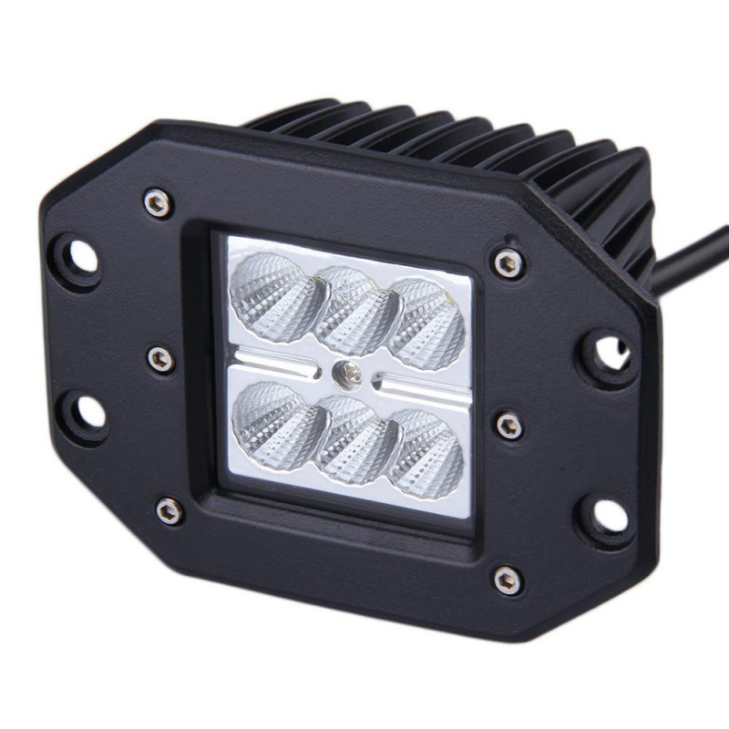 1 St 4inch 18w Fyrkant Översvämning Led Arbete Ljus Bar Stötfångare Av Väg Lastbil För Jeep