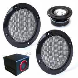 2pcs 3 Inch Tum Svart Cirkel Högtalare Dekorativ Cirkel W Svart Skyddande Grill Maska