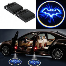 2 X Led Bil Dörr Välkommen Ljus Laser Bil Dörr Skugga Led Ojektor Logotyp Läderlappen Trådlös Bil