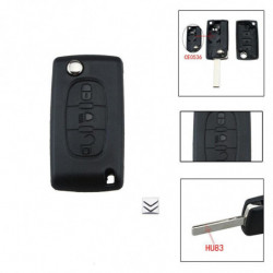 3 Knappar Ckel Fob Avlägsen Fall För Citroen C4 Picasso C5 C6 Ljus Symbol Med Logotyp